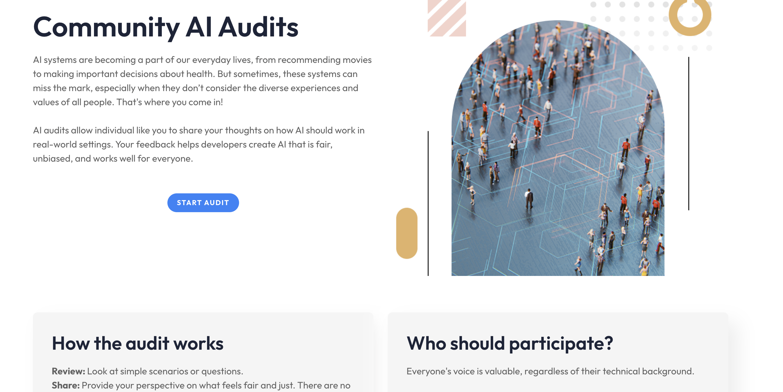 Screenshot of the AI Fairness Tool interface
